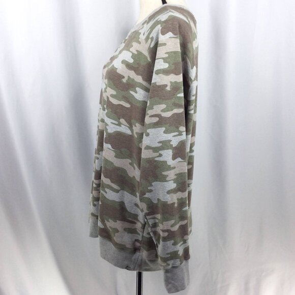 Eddie Bauer Legend Wash Sweatshirt Womens Size T2XL Tall 2XL Camo Raglan Sleeve - Picture 4 of 8